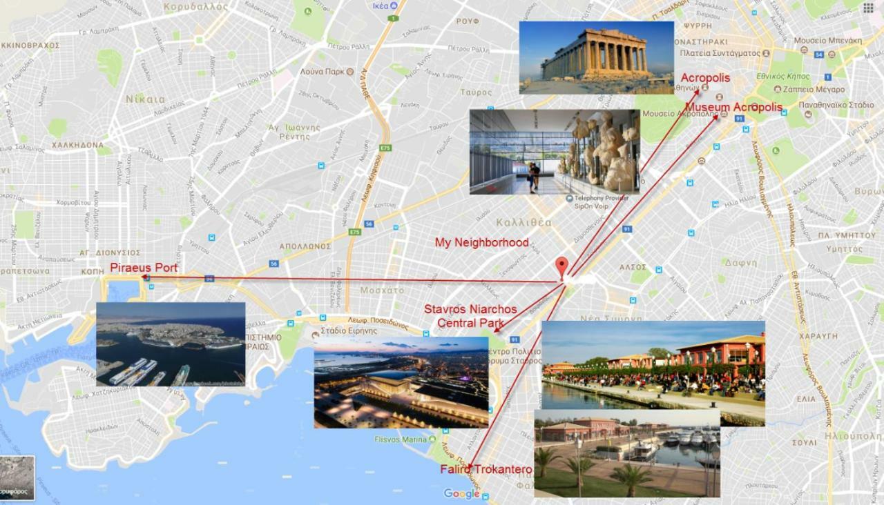 Apartment Near Stavros Niarchos Park & Acropolis Athena Bagian luar foto